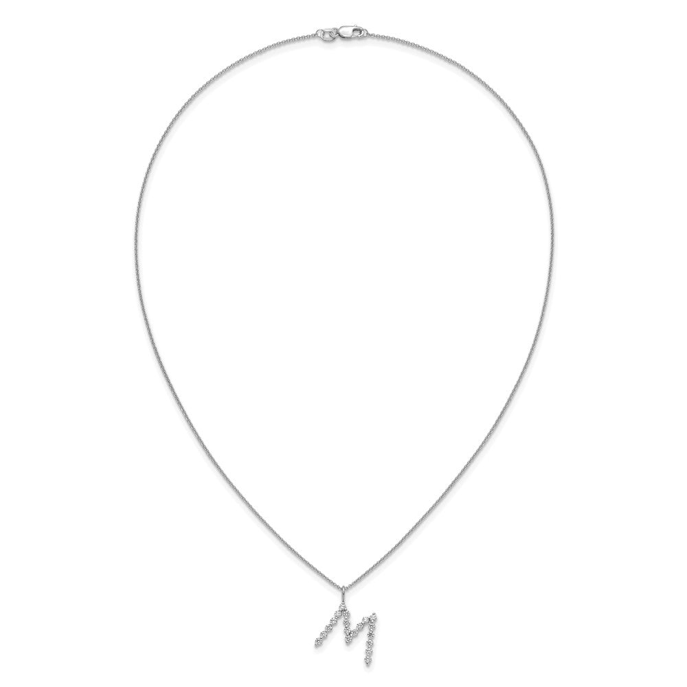 True Origin Lab Grown Diamond VS+ F+ Complete Alphabet M Pendant Necklace