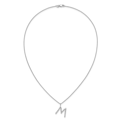 True Origin Lab Grown Diamond VS+ F+ Complete Alphabet M Pendant Necklace