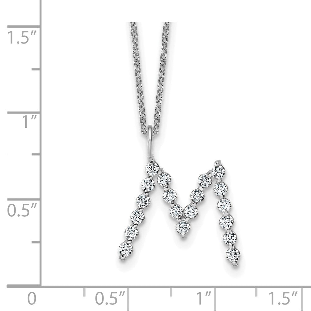 True Origin Lab Grown Diamond VS+ F+ Complete Alphabet M Pendant Necklace