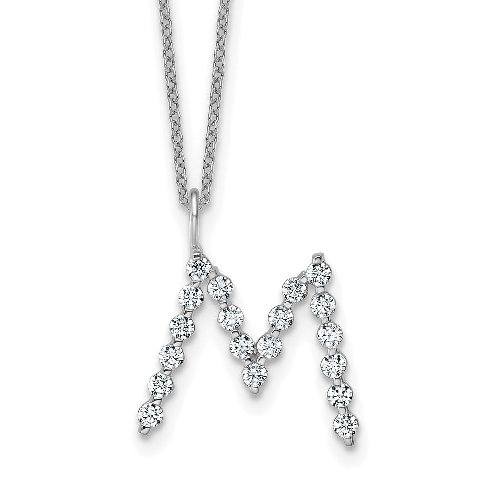 True Origin Lab Grown Diamond VS+ F+ Complete Alphabet M Pendant Necklace