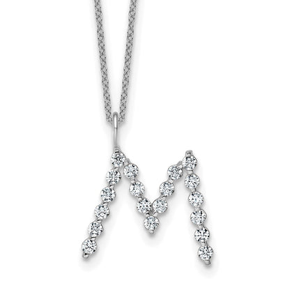 True Origin Lab Grown Diamond VS+ F+ Complete Alphabet M Pendant Necklace