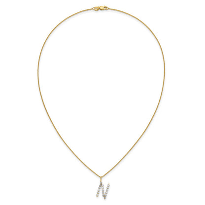 True Origin Lab Grown Diamond VS+ F+ Complete Alphabet N Pendant Necklace