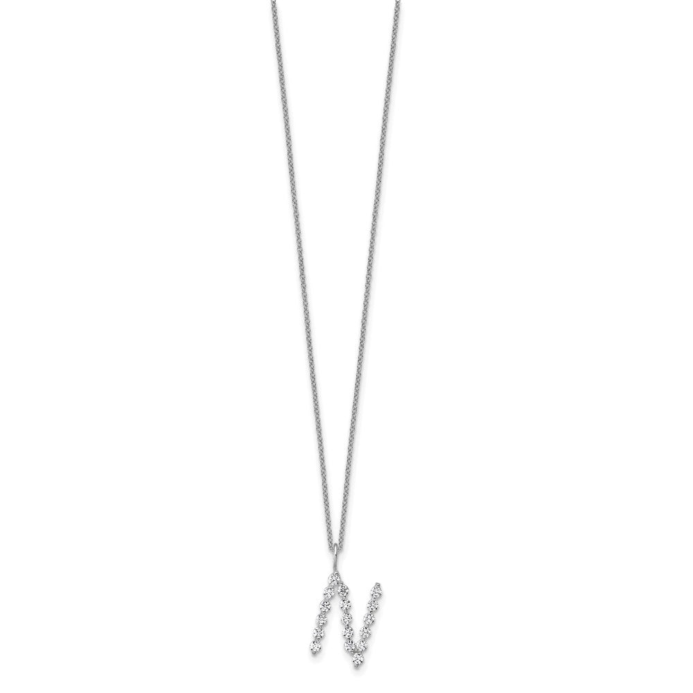 True Origin Lab Grown Diamond VS+ F+ Complete Alphabet N Pendant Necklace