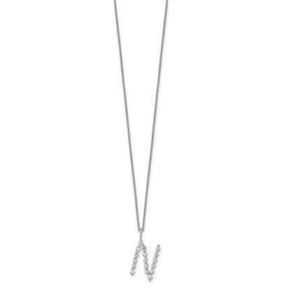 True Origin Lab Grown Diamond VS+ F+ Complete Alphabet N Pendant Necklace