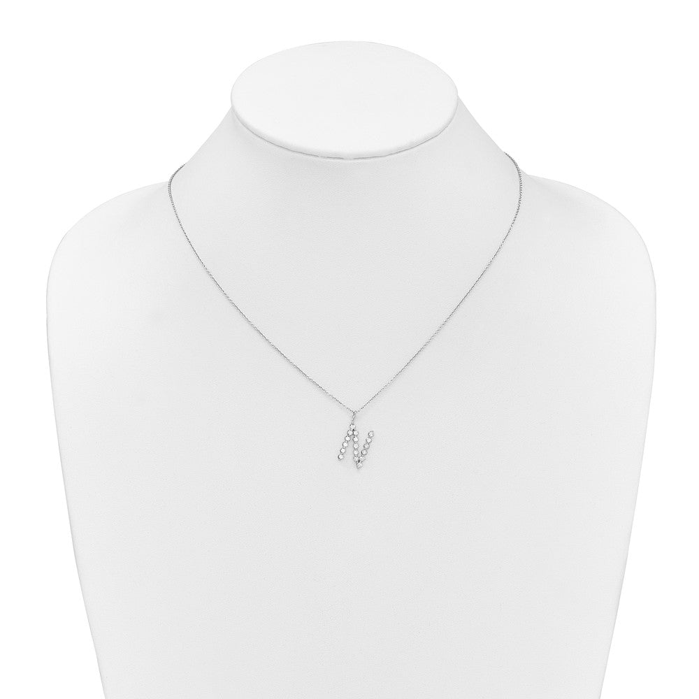True Origin Lab Grown Diamond VS+ F+ Complete Alphabet N Pendant Necklace