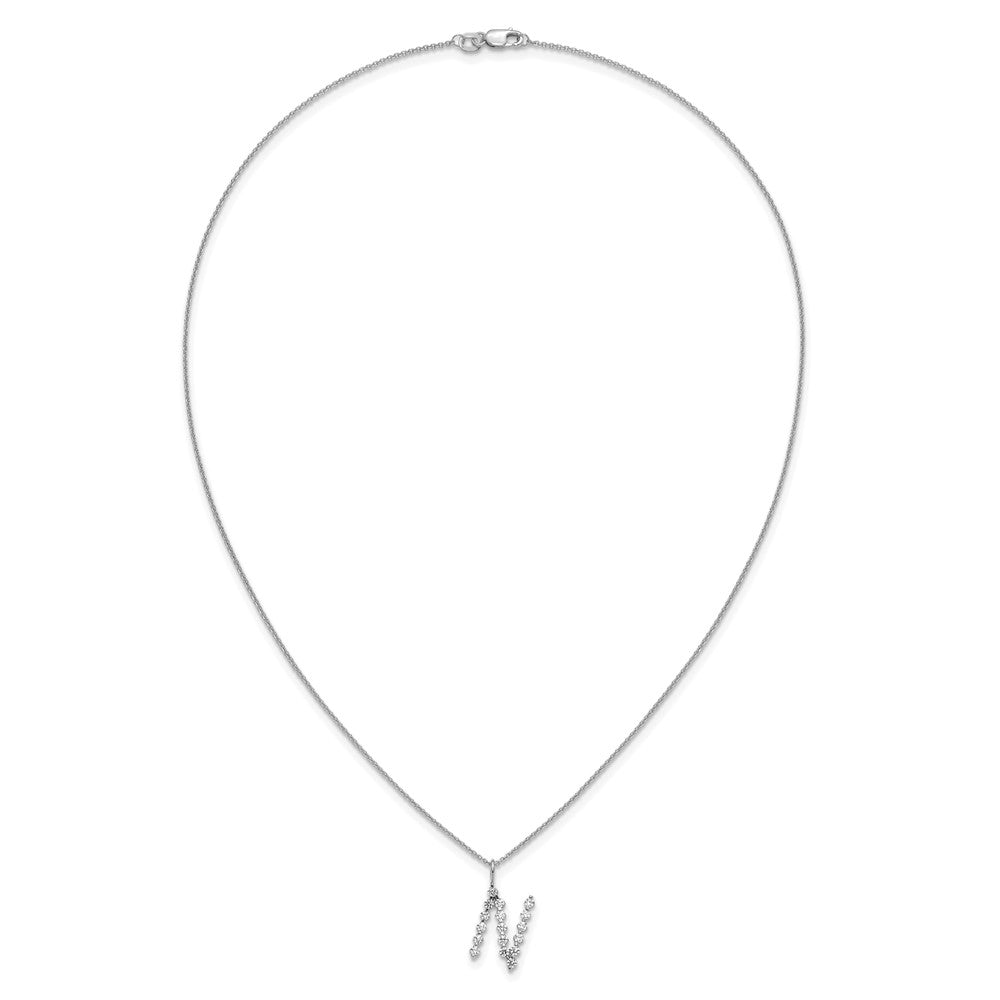 True Origin Lab Grown Diamond VS+ F+ Complete Alphabet N Pendant Necklace