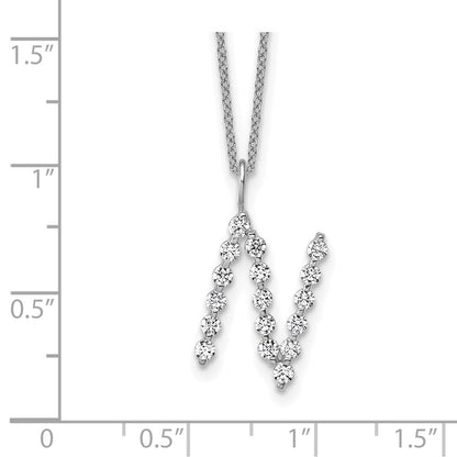 True Origin Lab Grown Diamond VS+ F+ Complete Alphabet N Pendant Necklace
