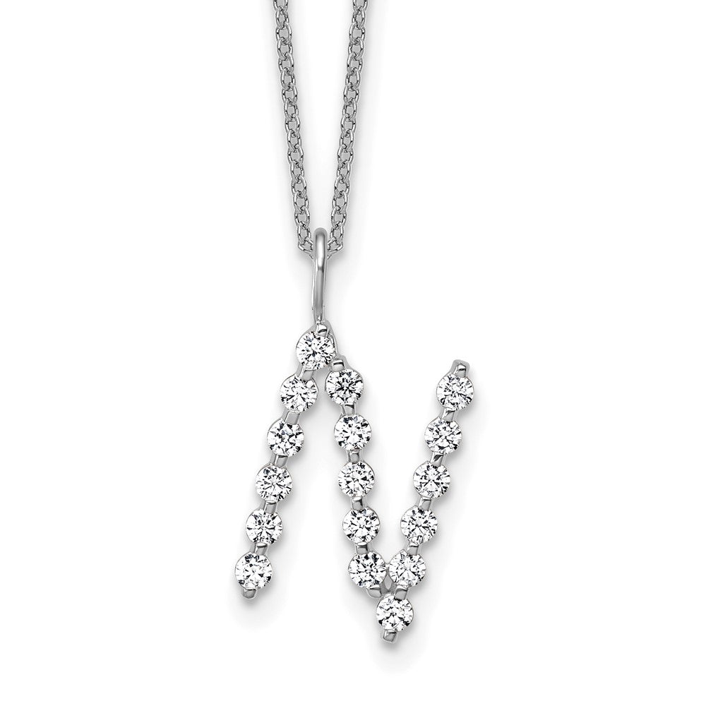 True Origin Lab Grown Diamond VS+ F+ Complete Alphabet N Pendant Necklace