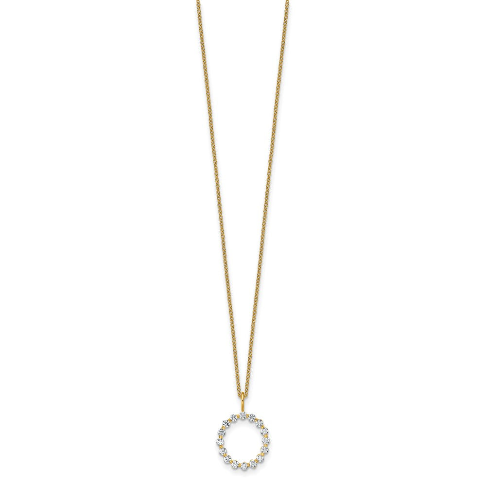 True Origin Lab Grown Diamond VS+ F+ Complete Alphabet O Pendant Necklace