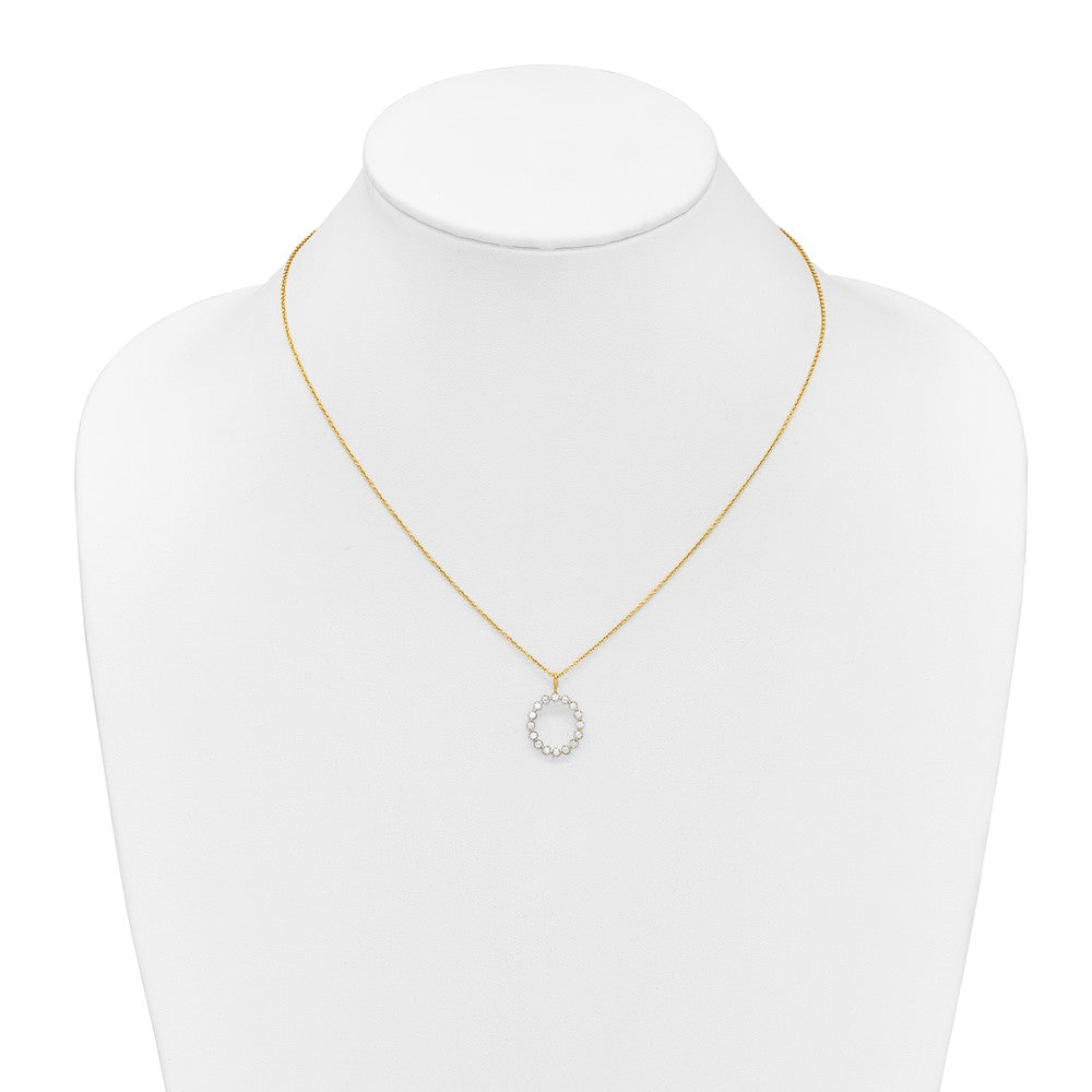 True Origin Lab Grown Diamond VS+ F+ Complete Alphabet O Pendant Necklace