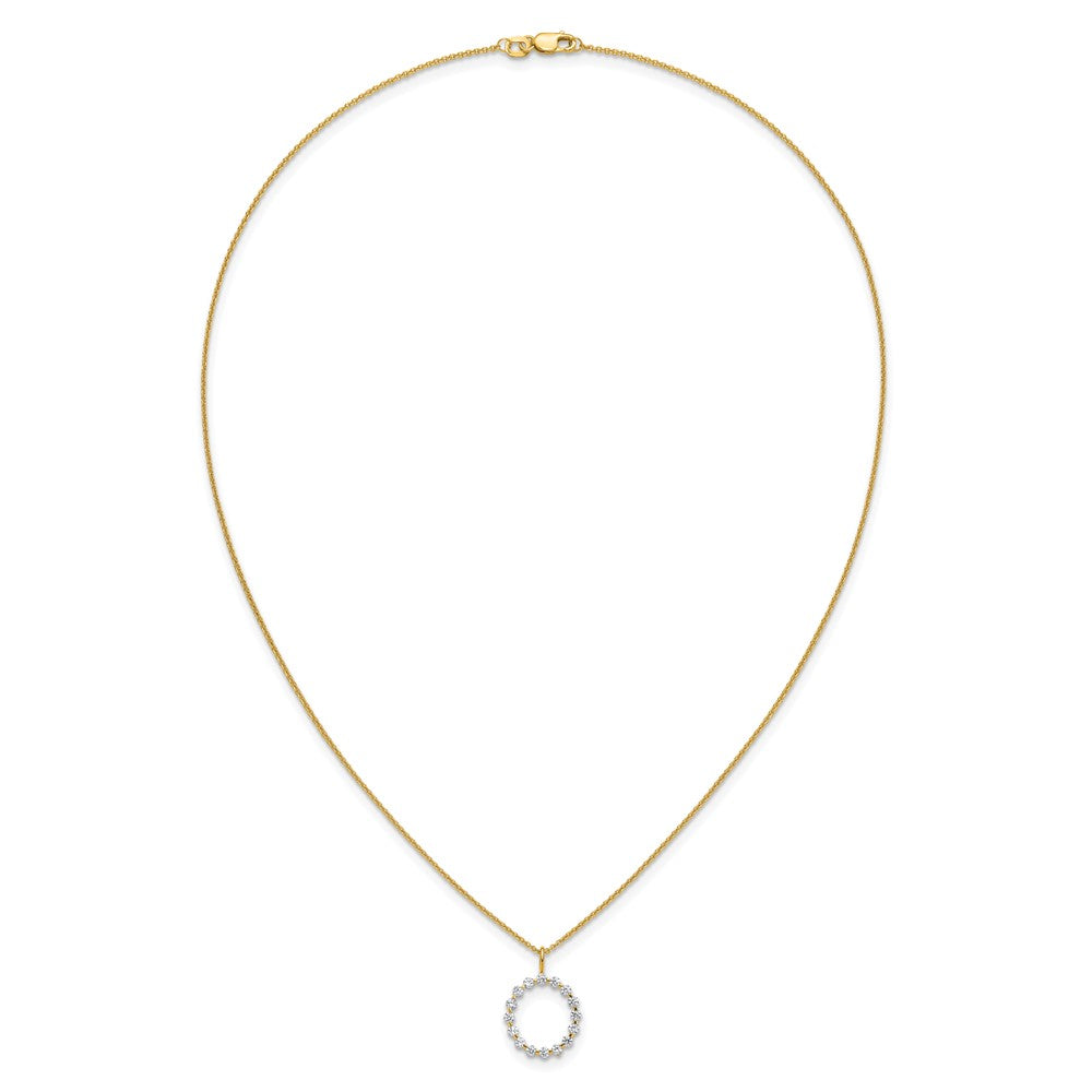 True Origin Lab Grown Diamond VS+ F+ Complete Alphabet O Pendant Necklace