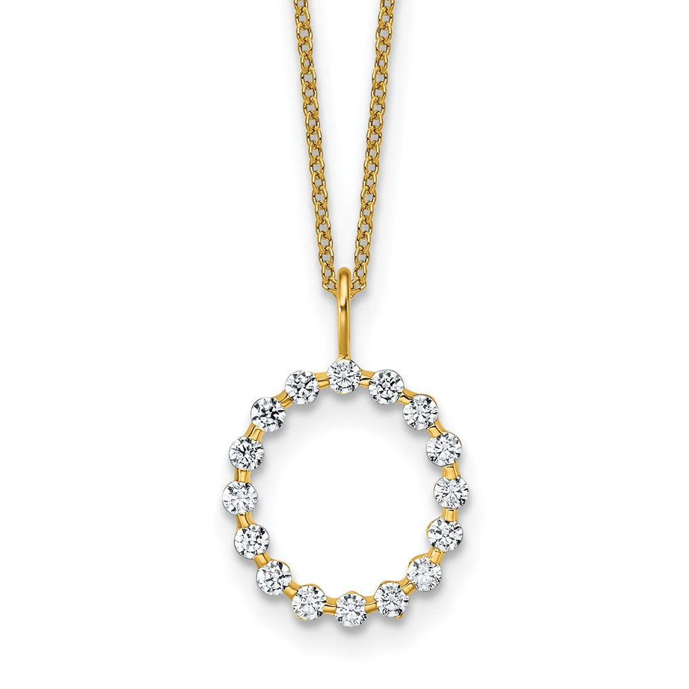 True Origin Lab Grown Diamond VS+ F+ Complete Alphabet O Pendant Necklace