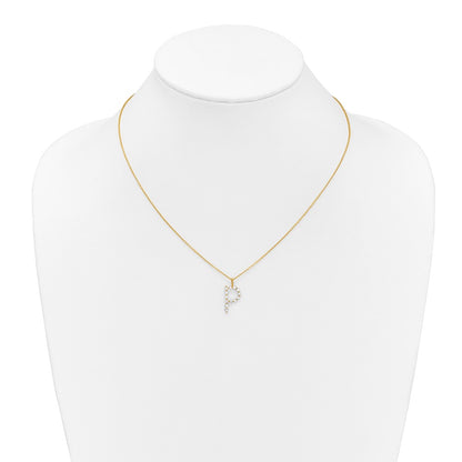 True Origin Lab Grown Diamond VS+ F+ Complete Alphabet P Pendant Necklace