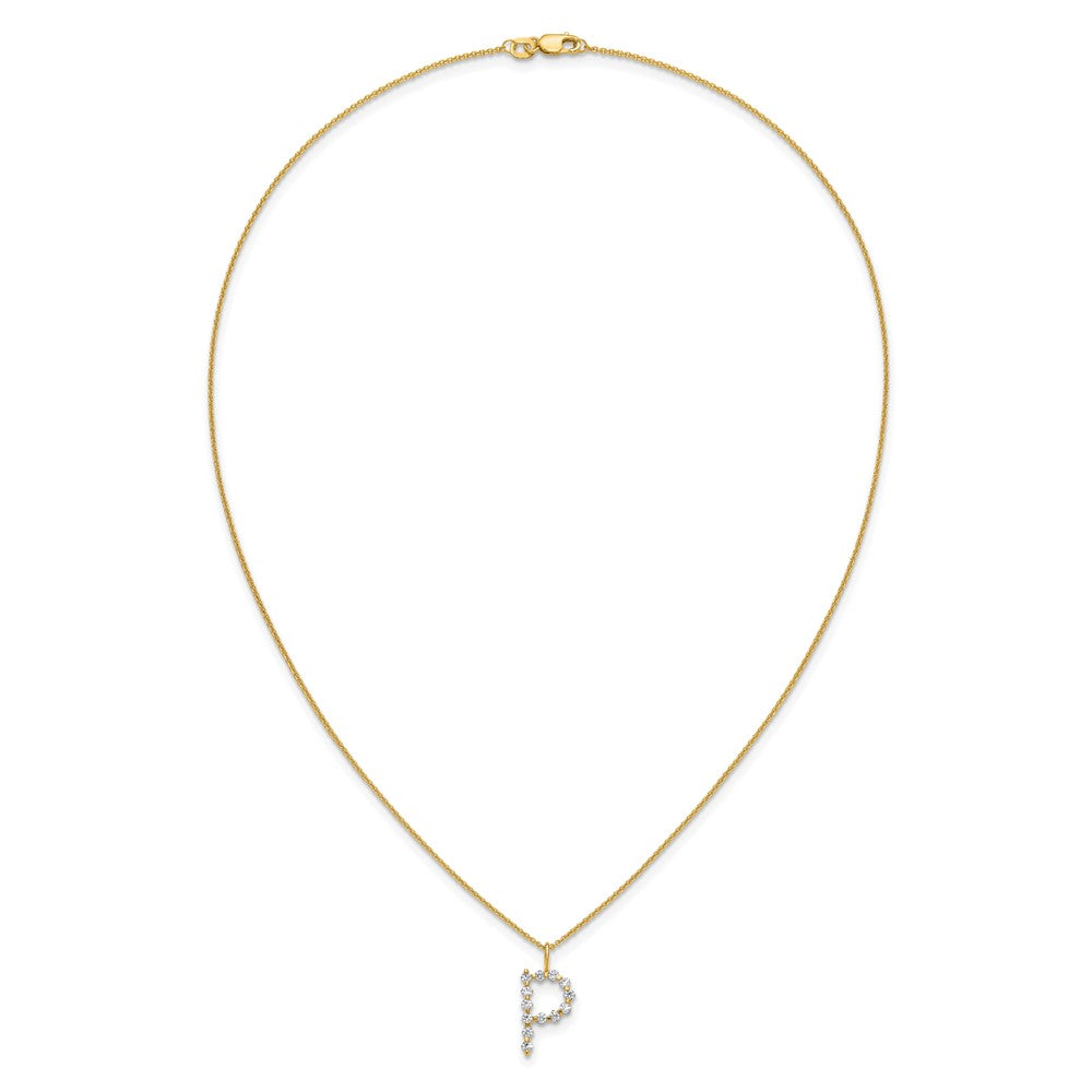 True Origin Lab Grown Diamond VS+ F+ Complete Alphabet P Pendant Necklace