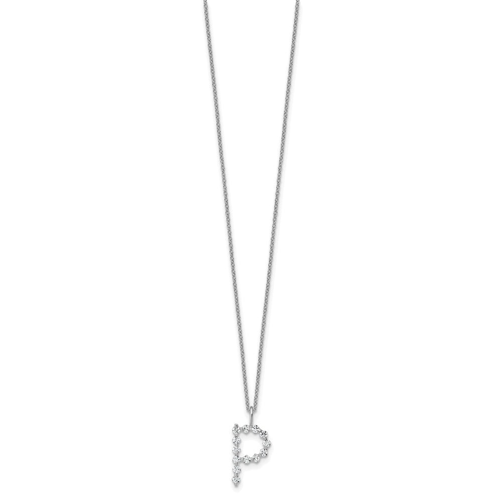 True Origin Lab Grown Diamond VS+ F+ Complete Alphabet P Pendant Necklace