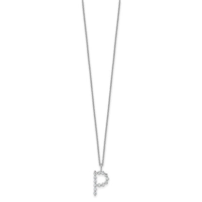 True Origin Lab Grown Diamond VS+ F+ Complete Alphabet P Pendant Necklace