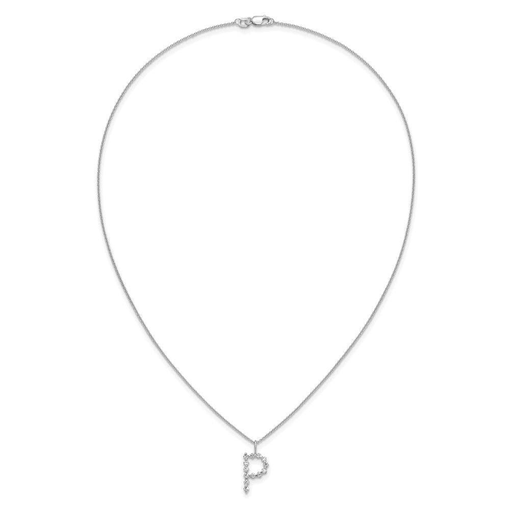 True Origin Lab Grown Diamond VS+ F+ Complete Alphabet P Pendant Necklace