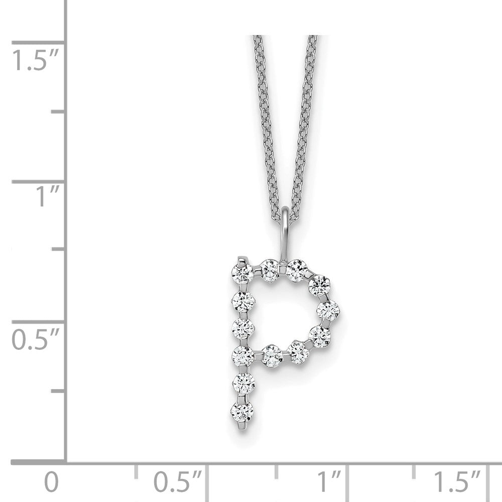 True Origin Lab Grown Diamond VS+ F+ Complete Alphabet P Pendant Necklace