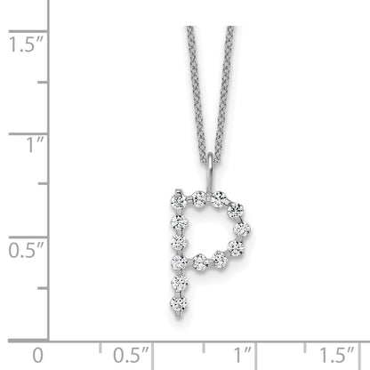 True Origin Lab Grown Diamond VS+ F+ Complete Alphabet P Pendant Necklace