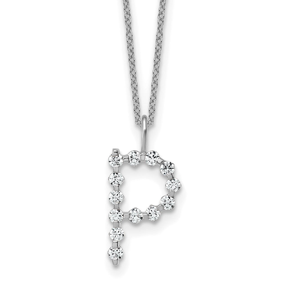 True Origin Lab Grown Diamond VS+ F+ Complete Alphabet P Pendant Necklace