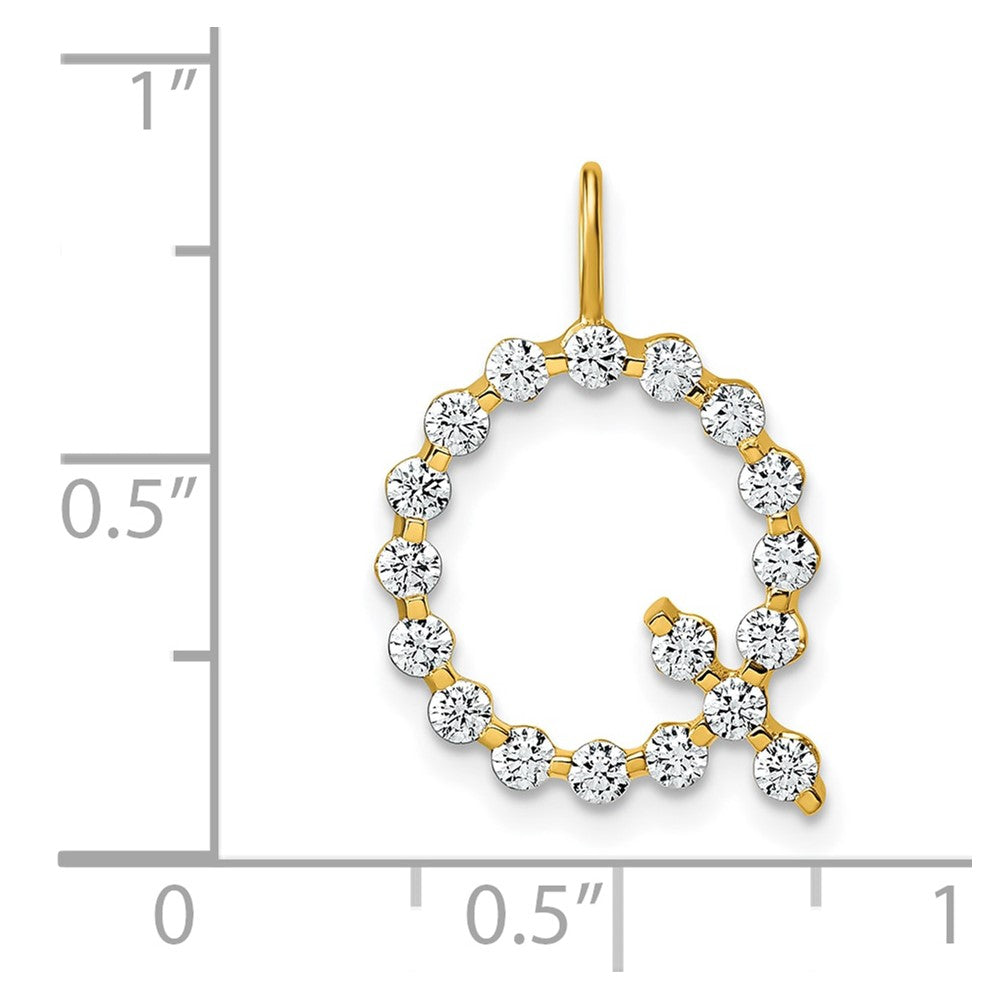 True Origin Lab Grown Diamond VS+ F+ Complete Alphabet Q Pendant