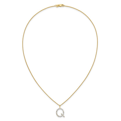 True Origin Lab Grown Diamond VS+ F+ Complete Alphabet Q Pendant Necklace