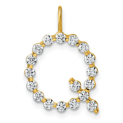 True Origin Lab Grown Diamond VS+ F+ Complete Alphabet Q Pendant