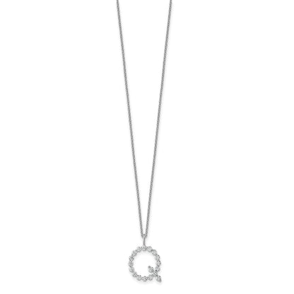 True Origin Lab Grown Diamond VS+ F+ Complete Alphabet Q Pendant Necklace