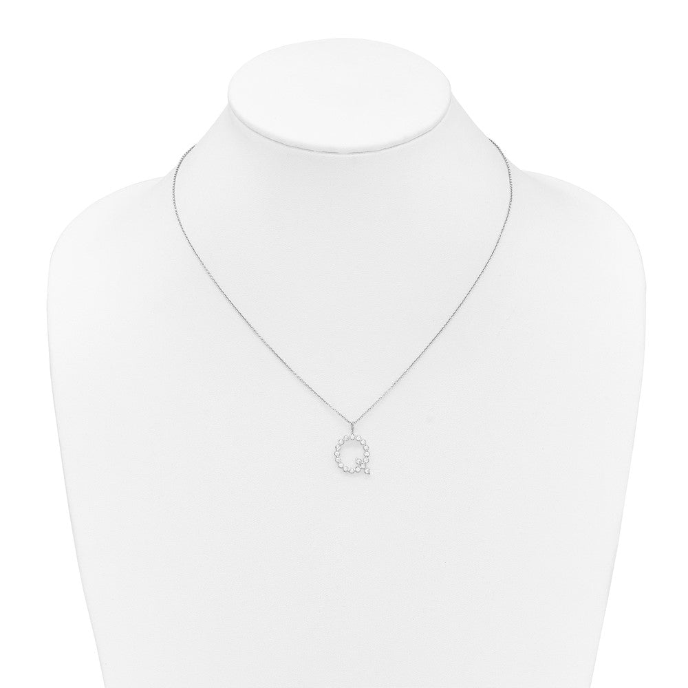 True Origin Lab Grown Diamond VS+ F+ Complete Alphabet Q Pendant Necklace