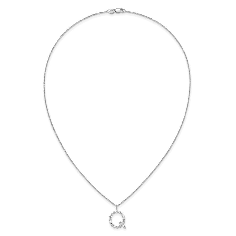 True Origin Lab Grown Diamond VS+ F+ Complete Alphabet Q Pendant Necklace