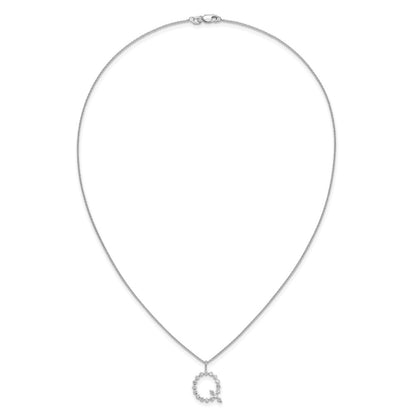 True Origin Lab Grown Diamond VS+ F+ Complete Alphabet Q Pendant Necklace