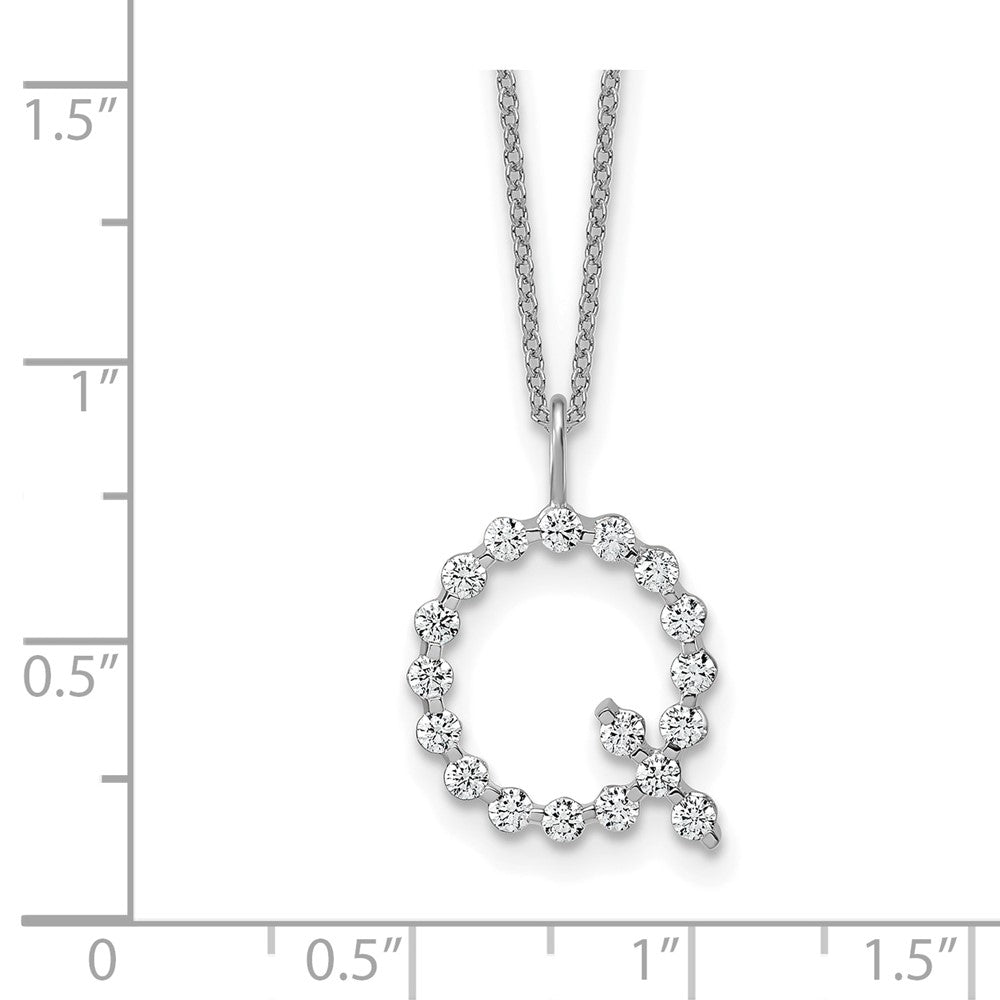 True Origin Lab Grown Diamond VS+ F+ Complete Alphabet Q Pendant Necklace