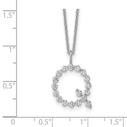 True Origin Lab Grown Diamond VS+ F+ Complete Alphabet Q Pendant Necklace