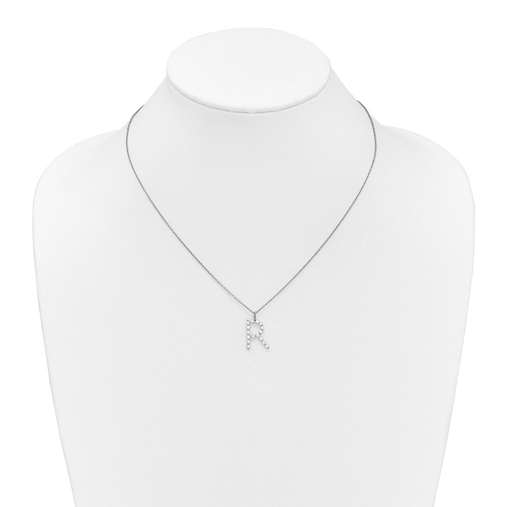 True Origin Lab Grown Diamond VS+ F+ Complete Alphabet R Pendant Necklace
