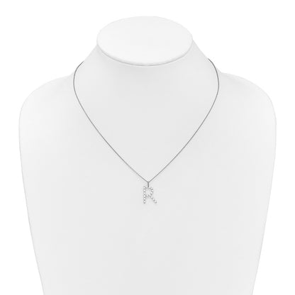 True Origin Lab Grown Diamond VS+ F+ Complete Alphabet R Pendant Necklace