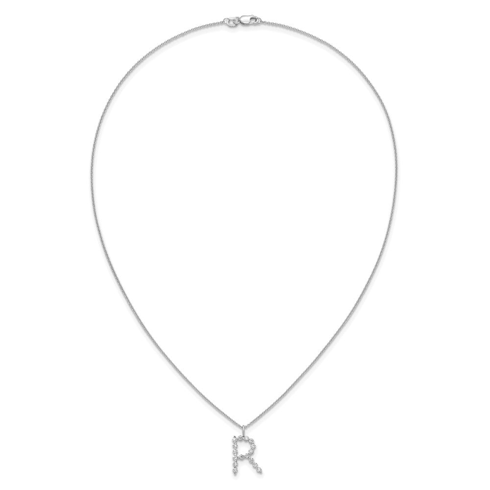 True Origin Lab Grown Diamond VS+ F+ Complete Alphabet R Pendant Necklace