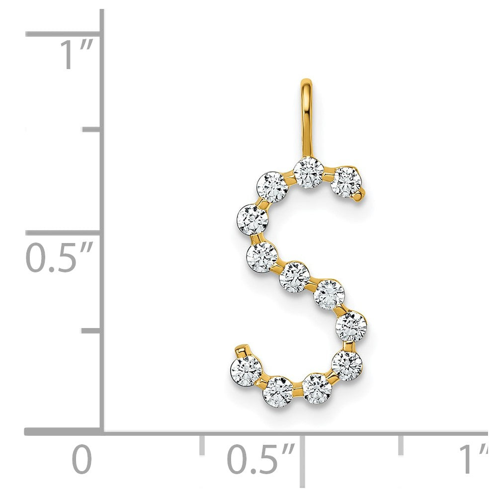 True Origin Lab Grown Diamond VS+ F+ Complete Alphabet S Pendant