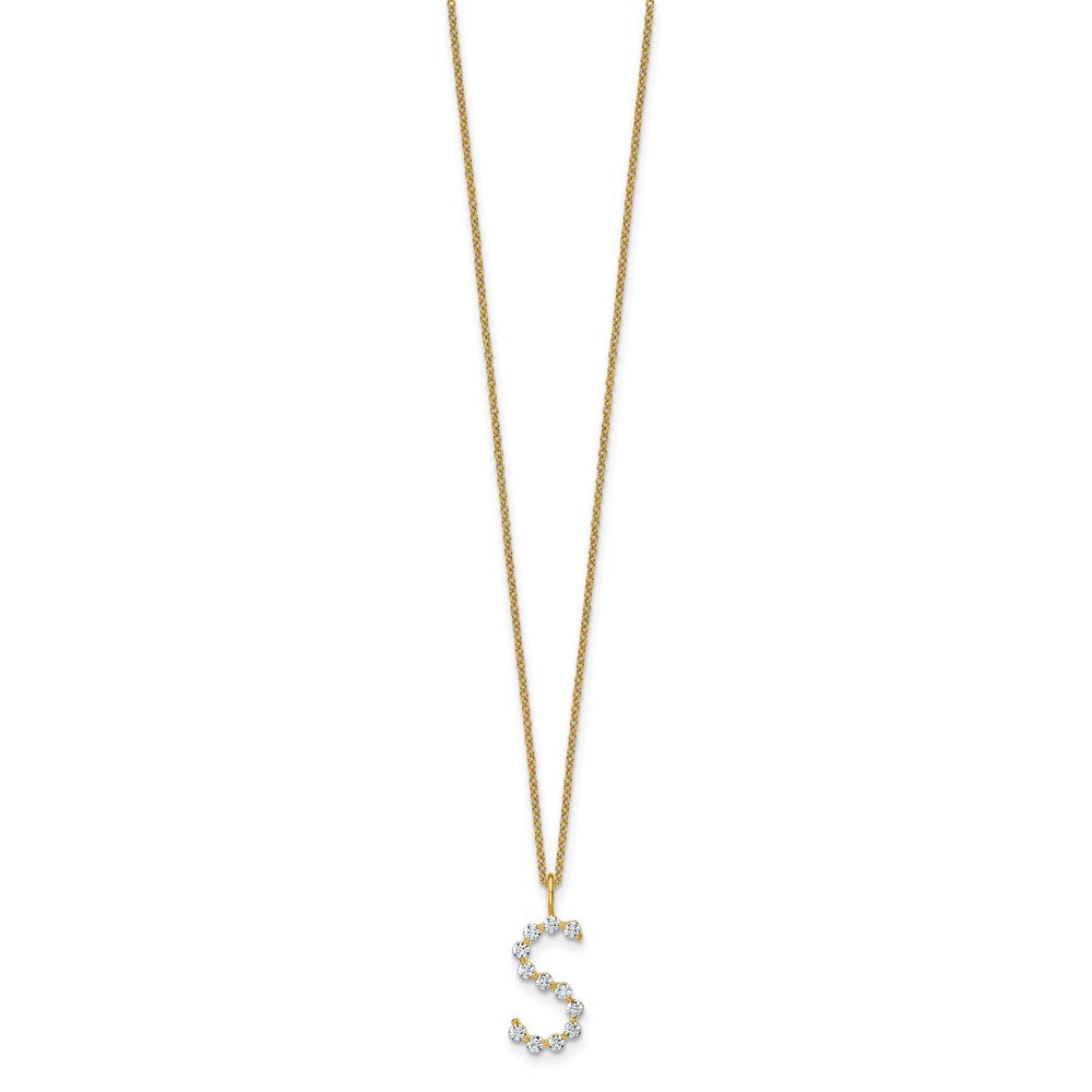 True Origin Lab Grown Diamond VS+ F+ Complete Alphabet S Pendant Necklace