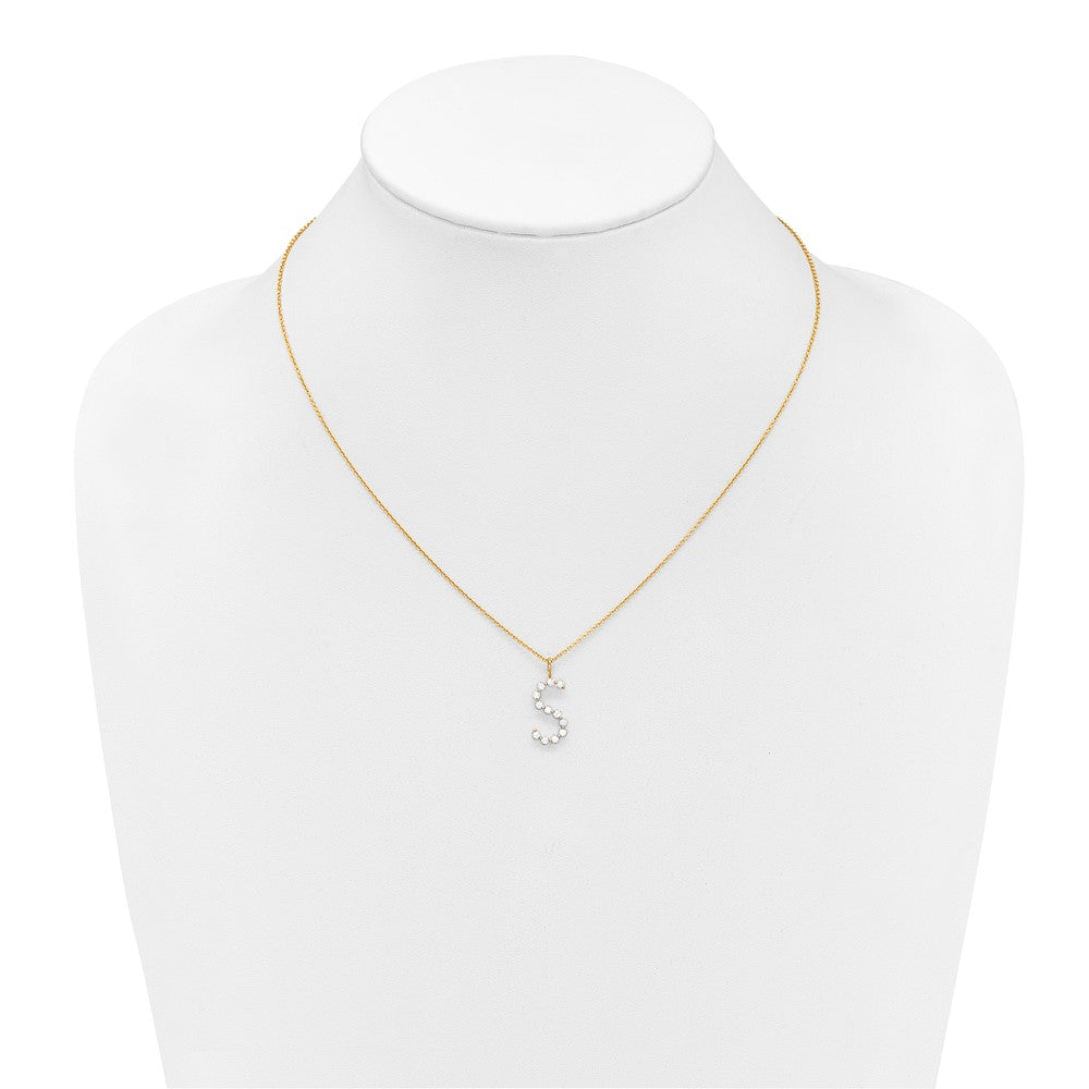 True Origin Lab Grown Diamond VS+ F+ Complete Alphabet S Pendant Necklace