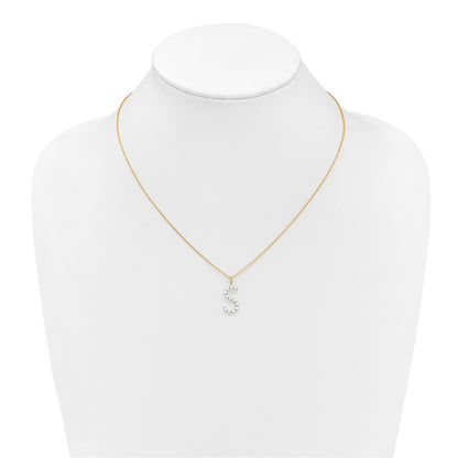 True Origin Lab Grown Diamond VS+ F+ Complete Alphabet S Pendant Necklace