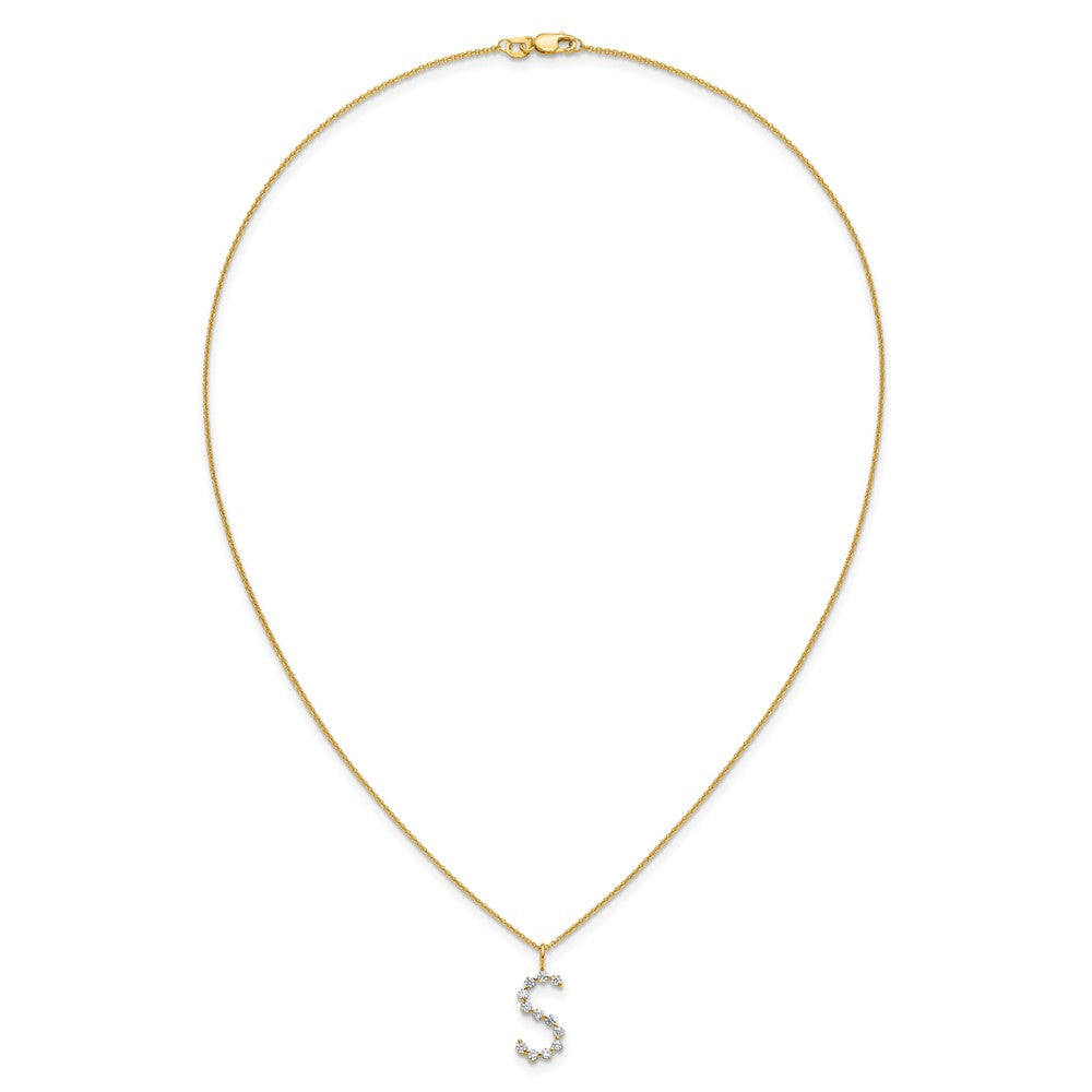 True Origin Lab Grown Diamond VS+ F+ Complete Alphabet S Pendant Necklace
