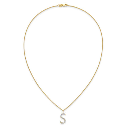 True Origin Lab Grown Diamond VS+ F+ Complete Alphabet S Pendant Necklace
