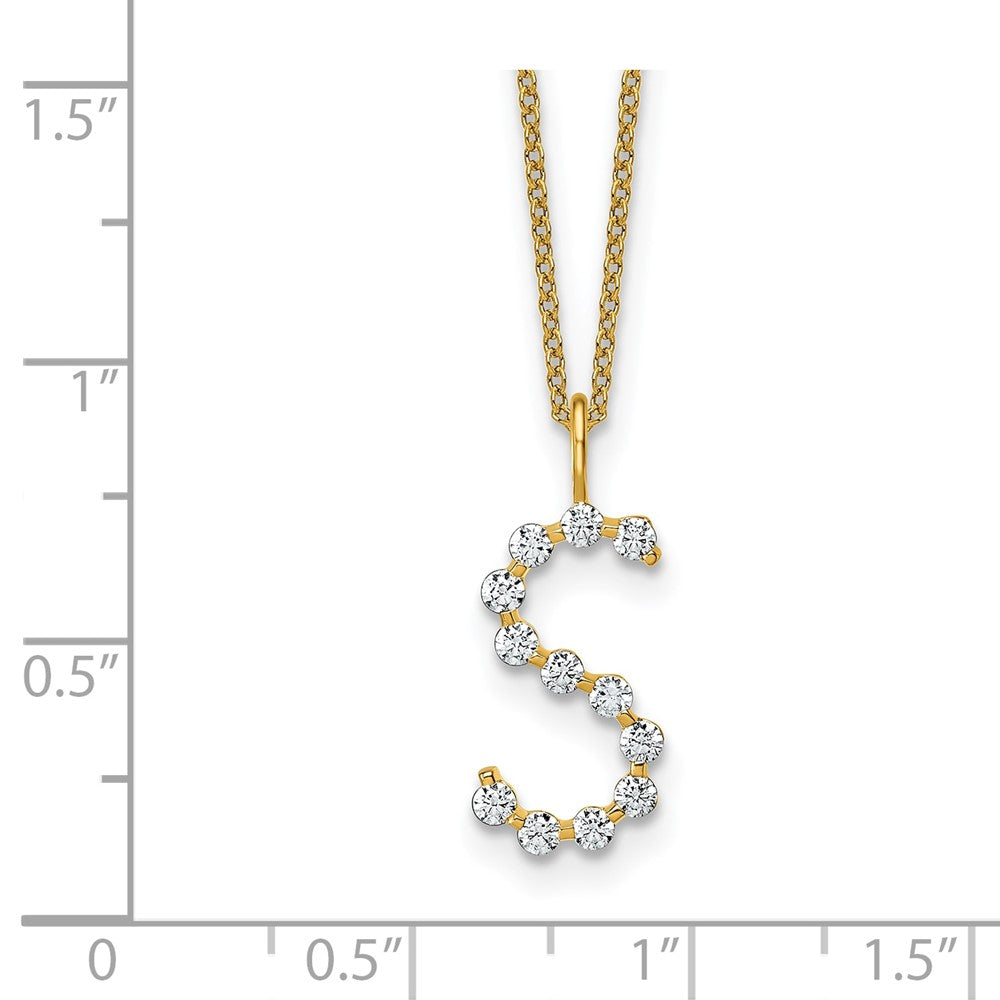True Origin Lab Grown Diamond VS+ F+ Complete Alphabet S Pendant Necklace