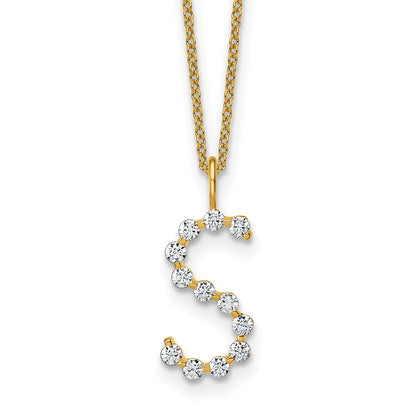 True Origin Lab Grown Diamond VS+ F+ Complete Alphabet S Pendant Necklace