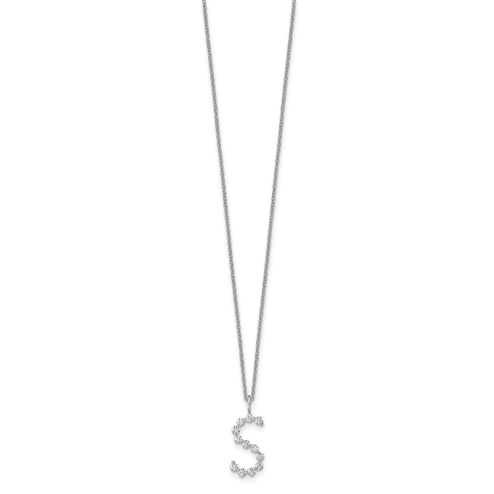 True Origin Lab Grown Diamond VS+ F+ Complete Alphabet S Pendant Necklace