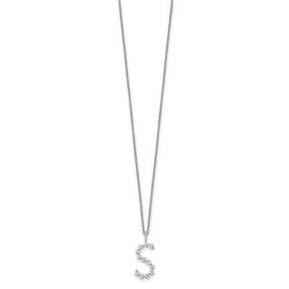 True Origin Lab Grown Diamond VS+ F+ Complete Alphabet S Pendant Necklace