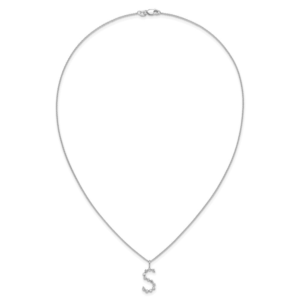 True Origin Lab Grown Diamond VS+ F+ Complete Alphabet S Pendant Necklace
