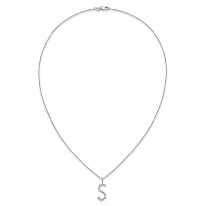 True Origin Lab Grown Diamond VS+ F+ Complete Alphabet S Pendant Necklace