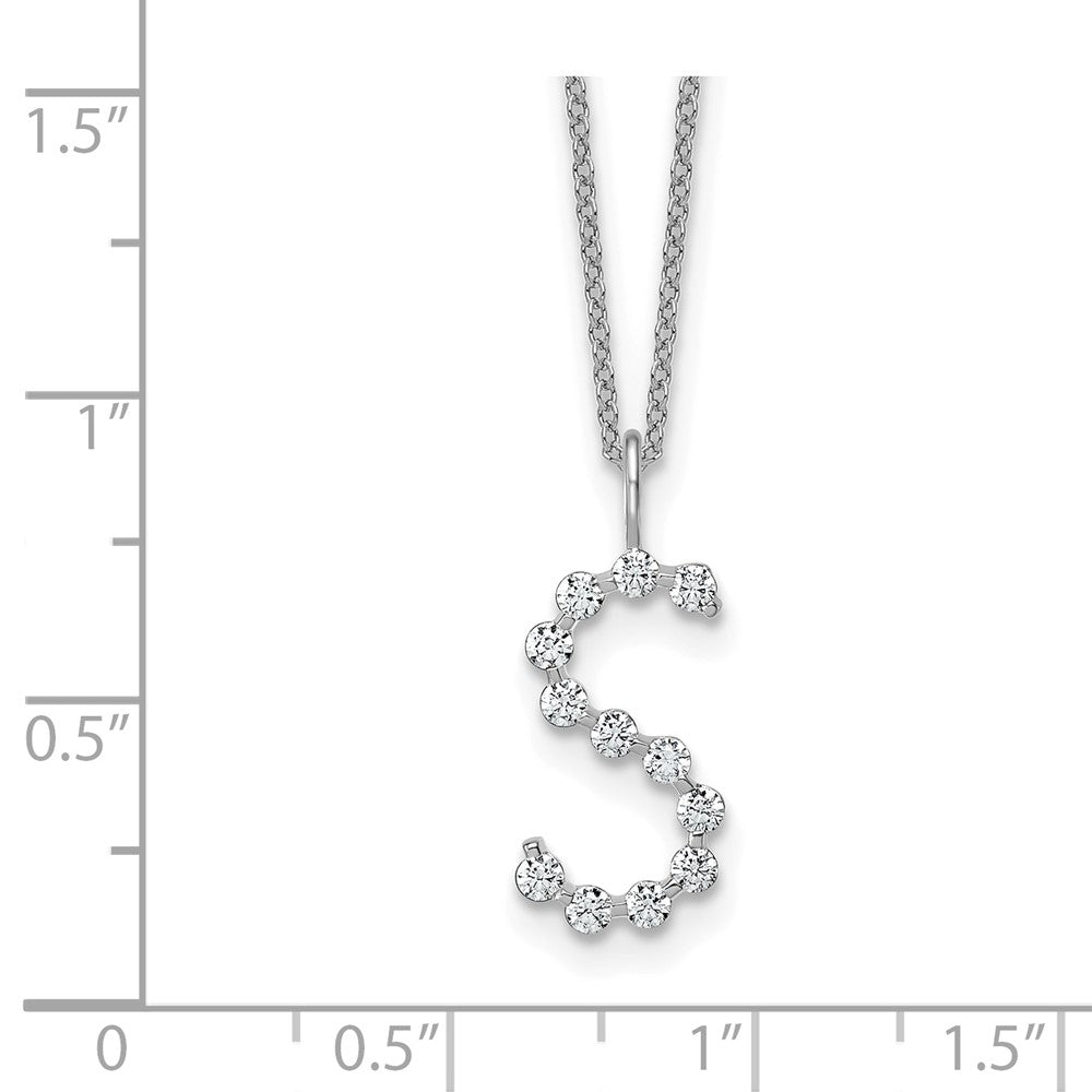 True Origin Lab Grown Diamond VS+ F+ Complete Alphabet S Pendant Necklace