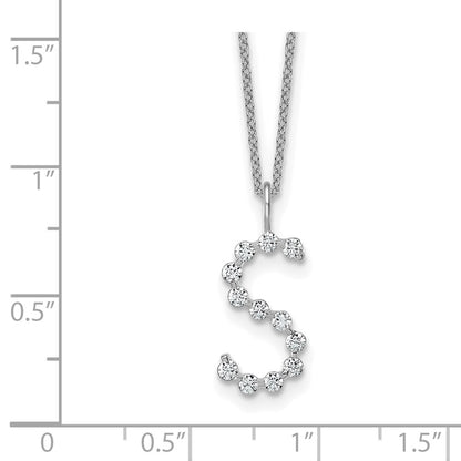 True Origin Lab Grown Diamond VS+ F+ Complete Alphabet S Pendant Necklace